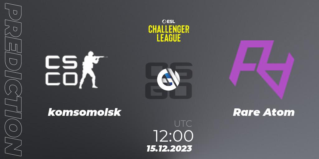 Pronóstico komsomolsk - Rare Atom. 15.12.2023 at 12:00, Counter-Strike (CS2), ESL Challenger League Season 46 Relegation: Asia-Pacific