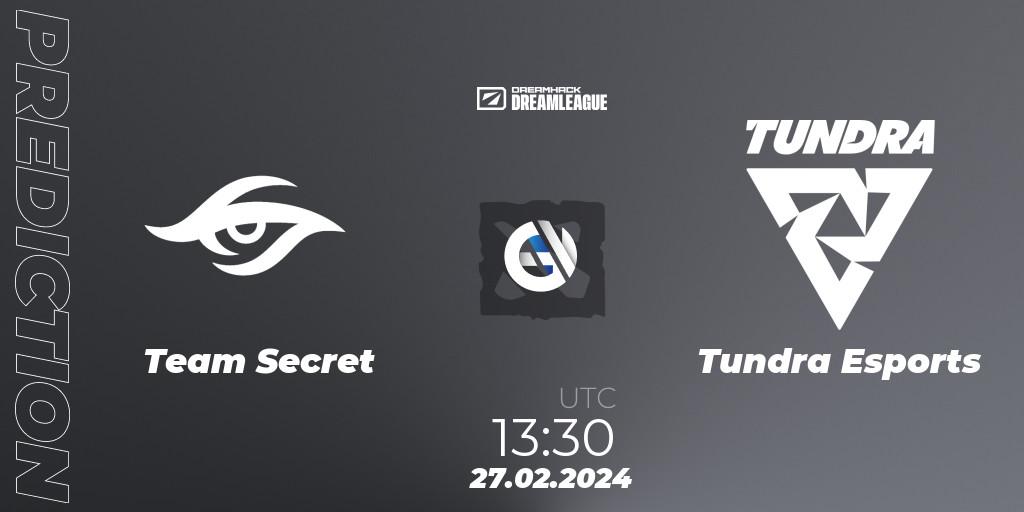 Pronóstico Team Secret - Tundra Esports. 27.02.24, Dota 2, DreamLeague Season 22