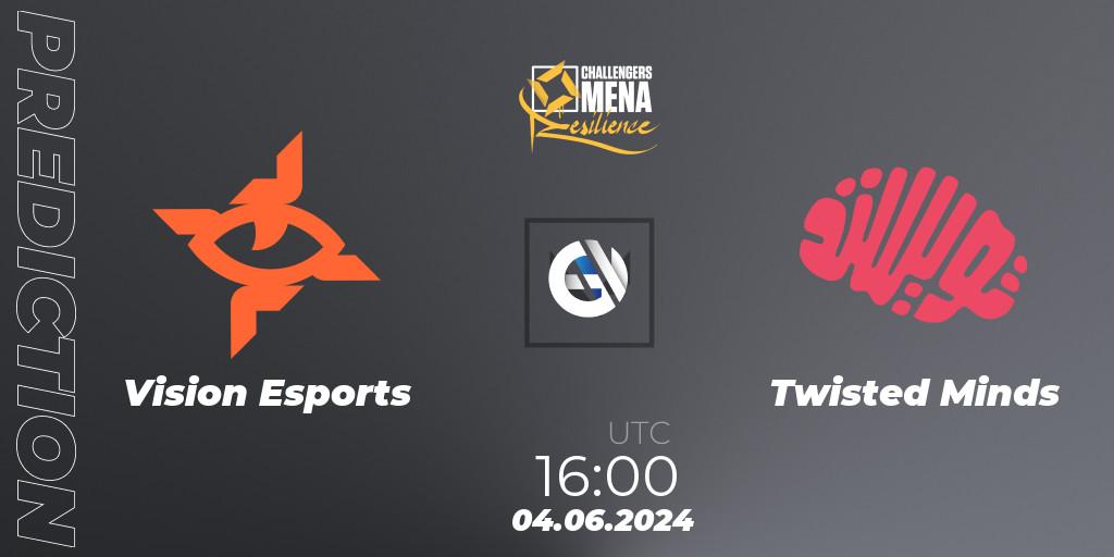 Pronóstico Vision Esports - Twisted Minds. 04.06.2024 at 16:00, VALORANT, VALORANT Challengers 2024 MENA: Resilience Split 2 - GCC and Iraq