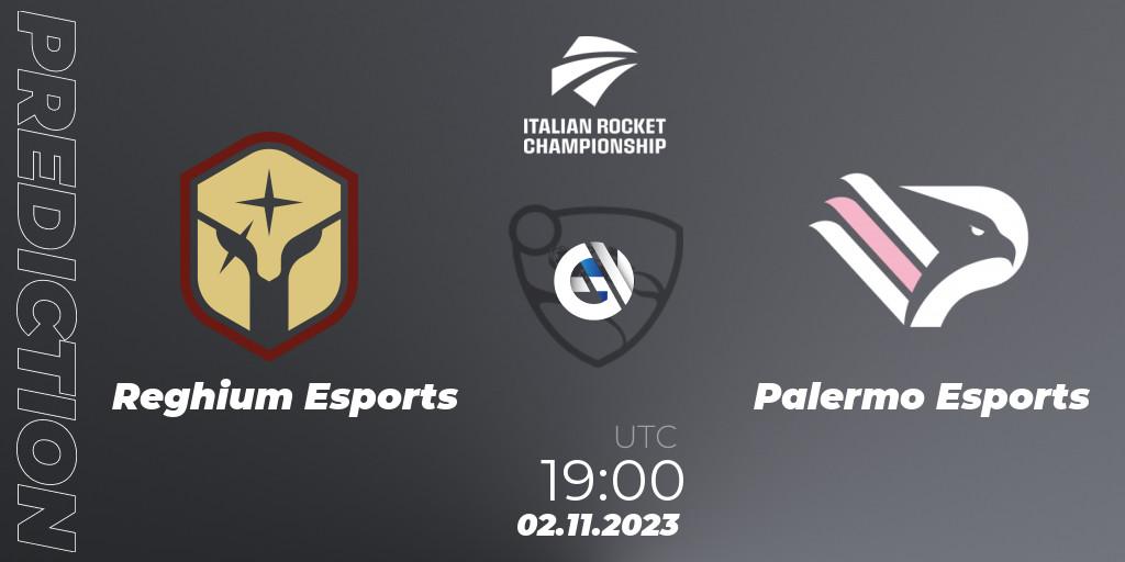 Pronóstico Reghium Esports - Palermo Esports. 02.11.2023 at 19:00, Rocket League, Italian Rocket Championship Season 11Serie A Relegation