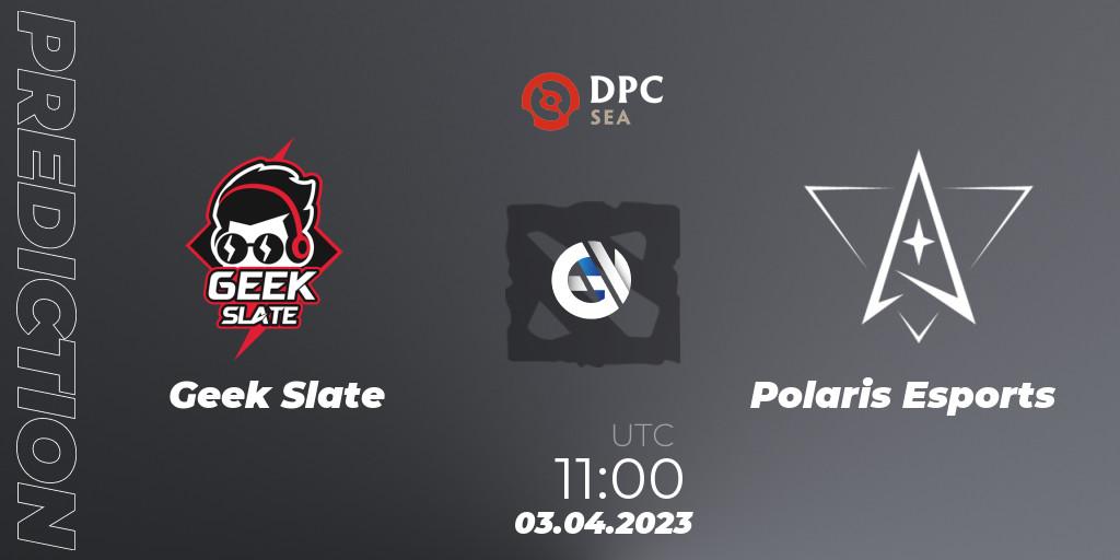 Pronóstico Geek Slate - Polaris Esports. 03.04.2023 at 11:00, Dota 2, DPC 2023 Tour 2: SEA Division I (Upper)