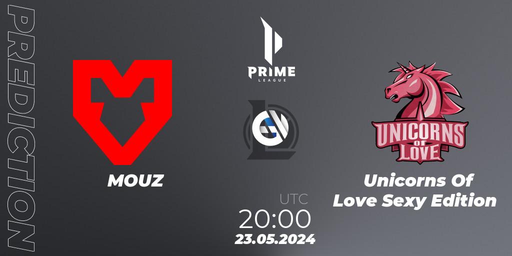 Pronóstico MOUZ - Unicorns Of Love Sexy Edition. 23.05.2024 at 20:00, LoL, Prime League Summer 2024