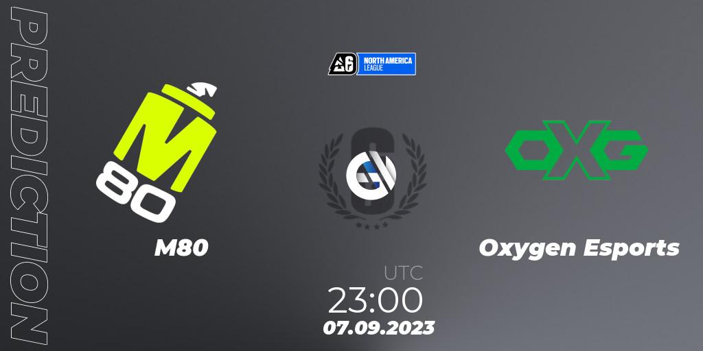Pronóstico M80 - Oxygen Esports. 07.09.2023 at 23:00, Rainbow Six, North America League 2023 - Stage 2