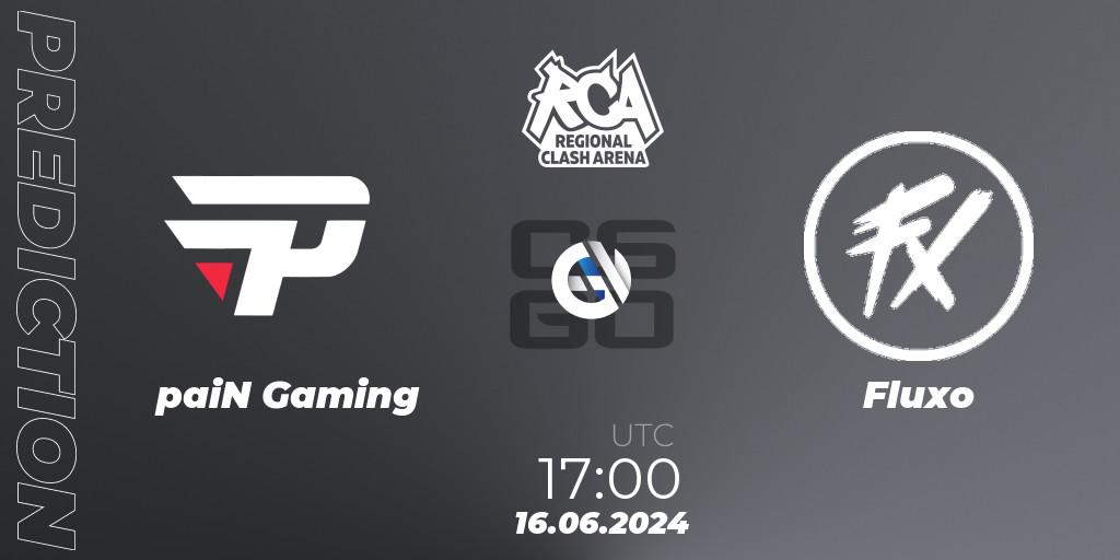 Pronóstico paiN Gaming - Fluxo. 16.06.2024 at 18:00, Counter-Strike (CS2), Regional Clash Arena South America