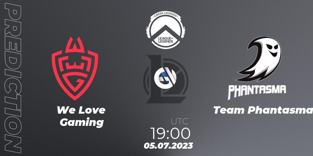 Pronóstico We Love Gaming - Team Phantasma. 05.07.2023 at 19:00, LoL, Greek Legends League Summer 2023