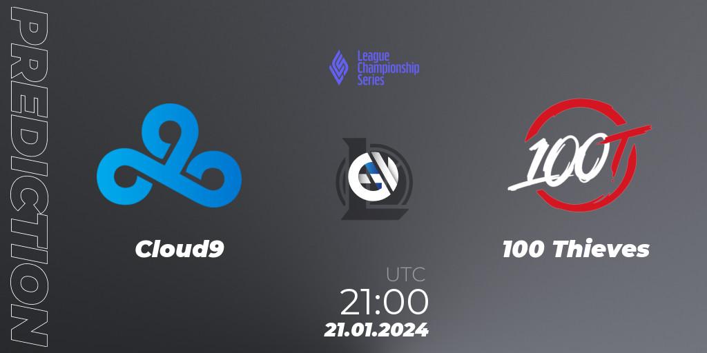 Pronóstico Cloud9 - 100 Thieves. 21.01.24, LoL, LCS Spring 2024 - Group Stage