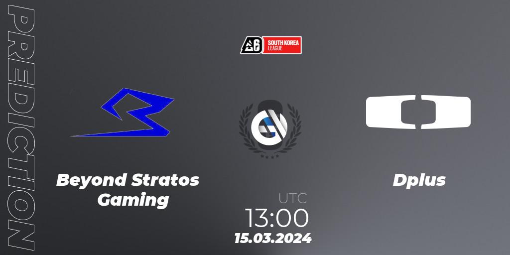 Pronóstico Beyond Stratos Gaming - Dplus. 15.03.2024 at 13:00, Rainbow Six, South Korea League 2024 - Stage 1