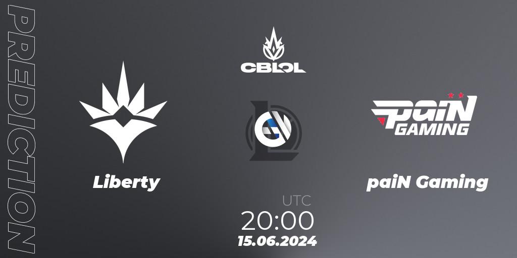 Pronóstico Liberty - paiN Gaming. 15.06.2024 at 20:00, LoL, CBLOL Split 2 2024 - Group Stage
