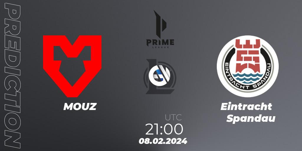 Pronóstico MOUZ - Eintracht Spandau. 08.02.24, LoL, Prime League Spring 2024 - Group Stage