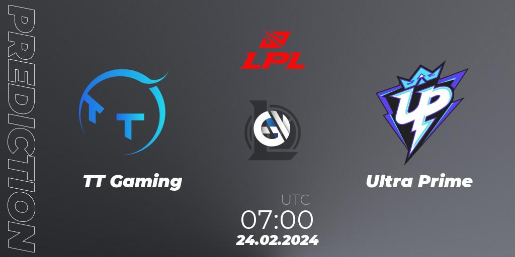 Pronóstico TT Gaming - Ultra Prime. 24.02.24, LoL, LPL Spring 2024 - Group Stage