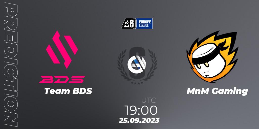 Pronóstico Team BDS - MnM Gaming. 25.09.23, Rainbow Six, Europe League 2023 - Stage 2