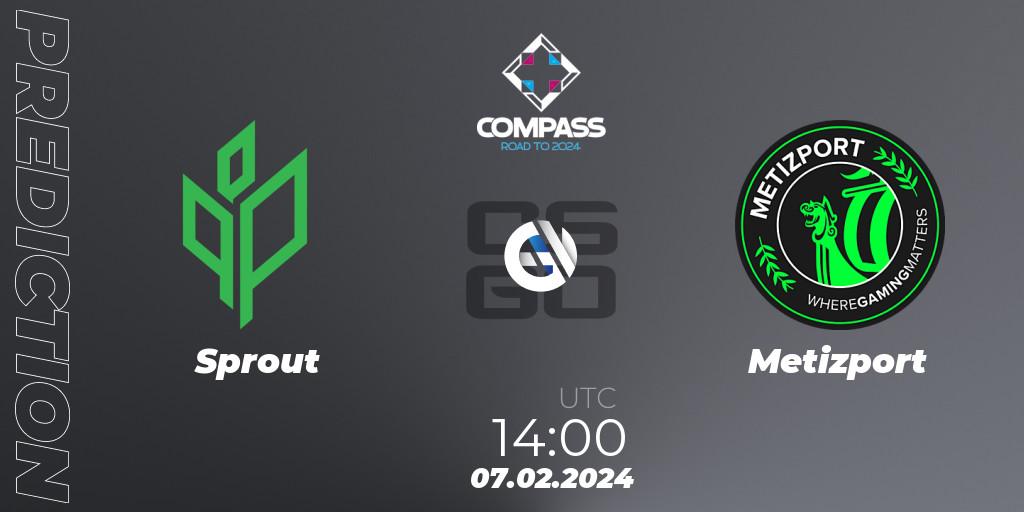 Pronóstico Sprout - Metizport. 07.02.2024 at 14:00, Counter-Strike (CS2), YaLLa Compass Spring 2024 Contenders
