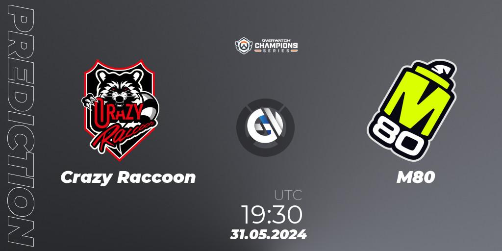 Pronóstico Crazy Raccoon - M80. 31.05.2024 at 23:30, Overwatch, Overwatch Champions Series 2024 Major