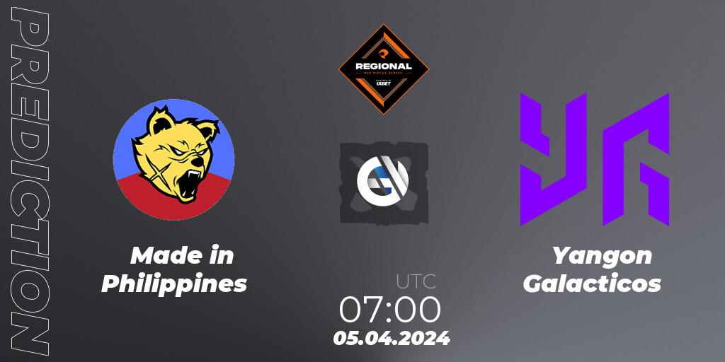 Pronóstico Made in Philippines - Yangon Galacticos. 05.04.24, Dota 2, RES Regional Series: SEA #2