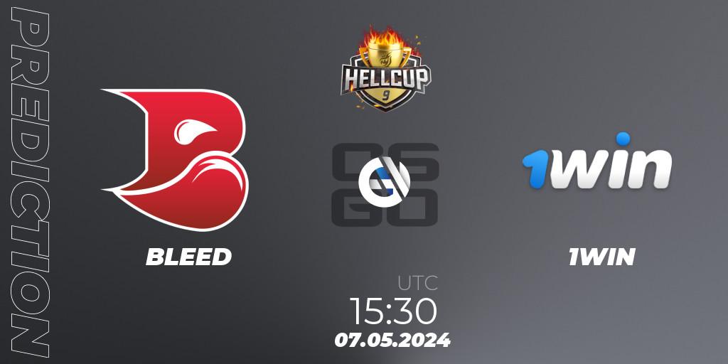 Pronóstico BLEED - 1WIN. 07.05.2024 at 16:30, Counter-Strike (CS2), HellCup #9