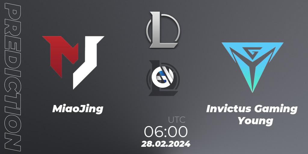 Pronóstico MiaoJing - Invictus Gaming Young. 28.02.24, LoL, LDL 2024 - Stage 1