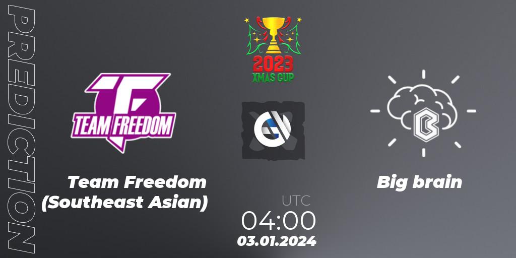 Pronóstico Team Freedom (Southeast Asian) - Big brain. 30.12.23, Dota 2, Xmas Cup 2023