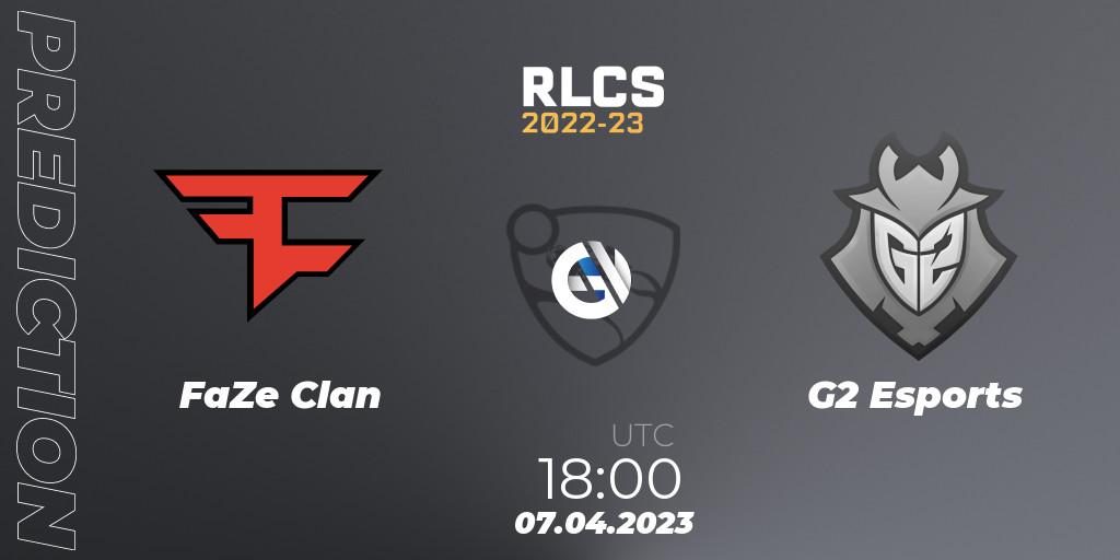 Pronóstico FaZe Clan - G2 Esports. 08.04.2023 at 00:55, Rocket League, RLCS 2022-23 - Winter Split Major