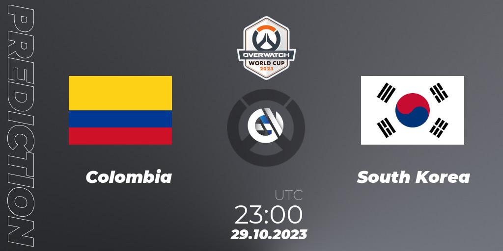 Pronóstico Colombia - South Korea. 29.10.23, Overwatch, Overwatch World Cup 2023