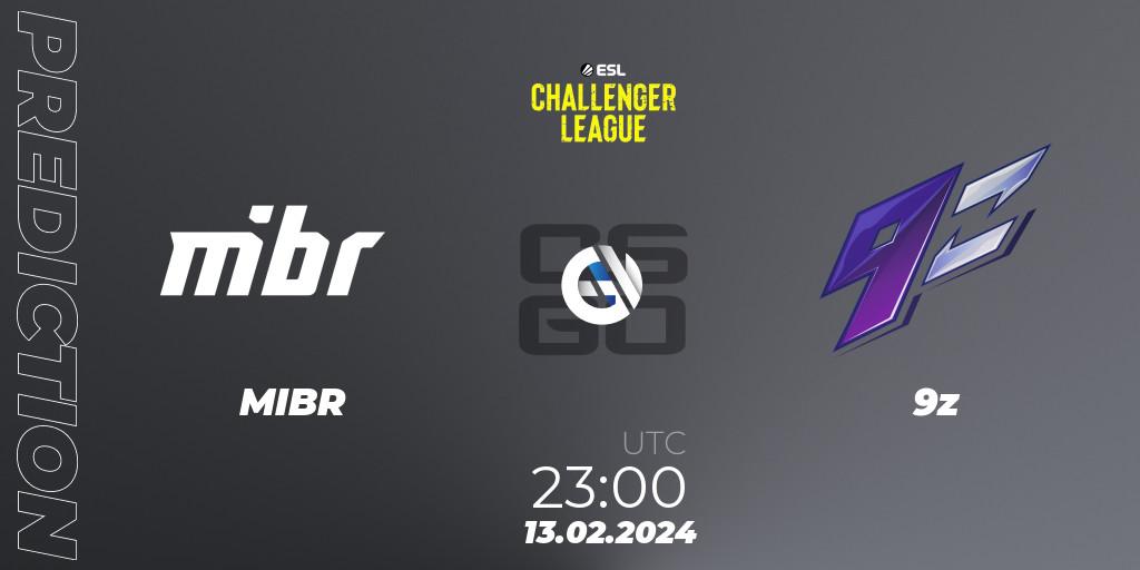 Pronóstico MIBR - 9z. 13.02.24, CS2 (CS:GO), ESL Challenger League Season 47: South America