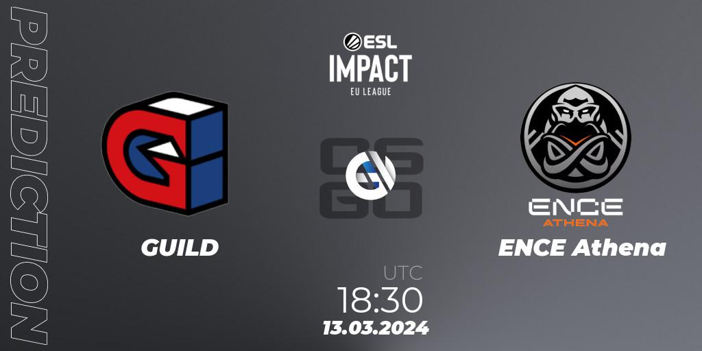 Pronóstico GUILD - ENCE Athena. 13.03.24, CS2 (CS:GO), ESL Impact League Season 5: Europe