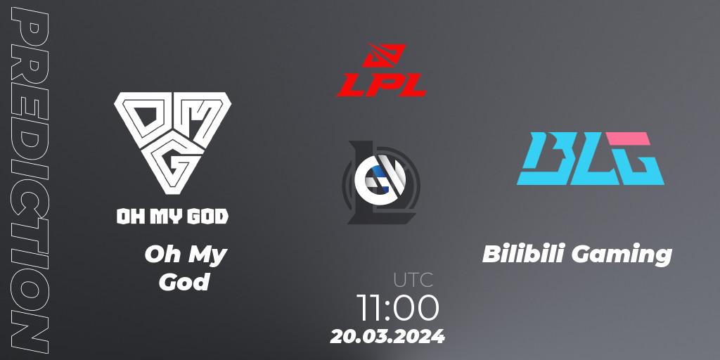 Pronóstico Oh My God - Bilibili Gaming. 20.03.24, LoL, LPL Spring 2024 - Group Stage