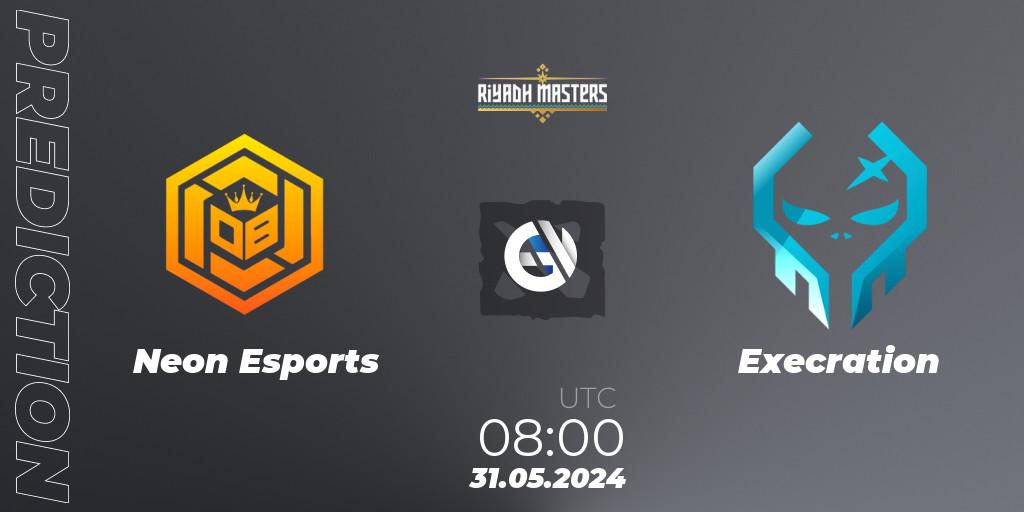 Pronóstico Neon Esports - Execration. 31.05.2024 at 08:20, Dota 2, Riyadh Masters 2024: Southeast Asia Closed Qualifier