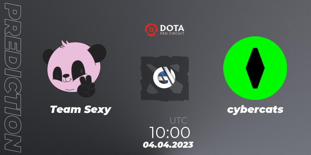 Pronóstico Team Sexy - cybercats. 04.04.2023 at 10:01, Dota 2, DPC 2023 Tour 2: EEU Division II (Lower)