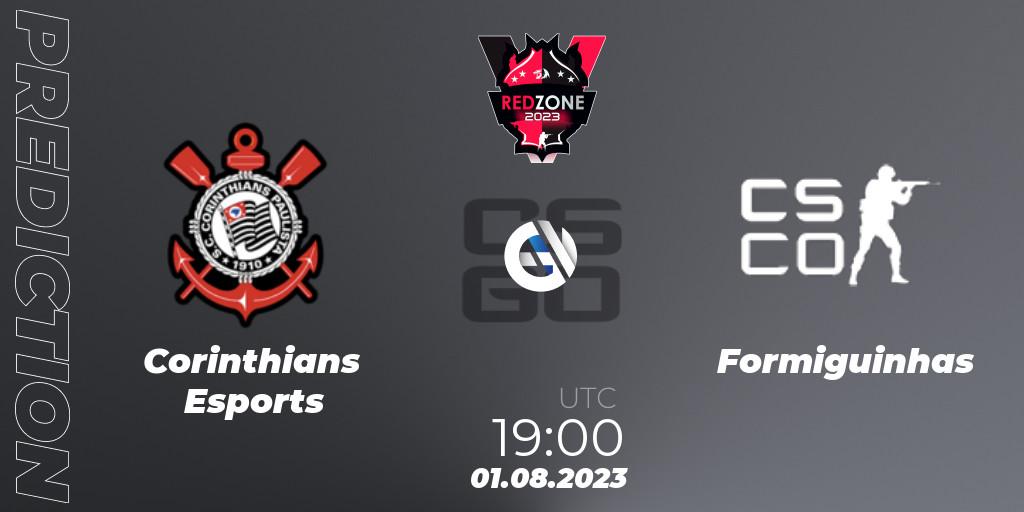 Pronóstico Corinthians Esports - Formiguinhas. 01.08.2023 at 19:00, Counter-Strike (CS2), RedZone PRO League Season 5