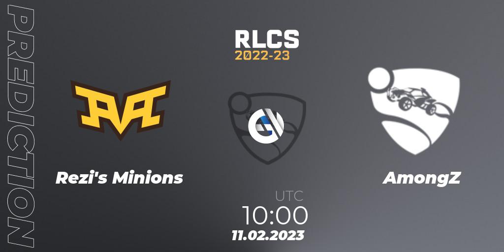 Pronóstico Rezi's Minions - AmongZ. 11.02.2023 at 10:00, Rocket League, RLCS 2022-23 - Winter: Asia-Pacific Regional 2 - Winter Cup