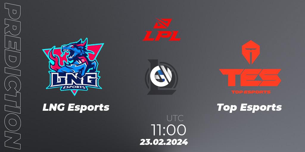 Pronóstico LNG Esports - Top Esports. 23.02.24, LoL, LPL Spring 2024 - Group Stage