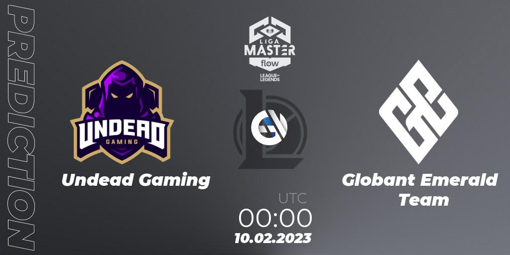 Pronóstico Undead Gaming - Globant Emerald Team. 10.02.23, LoL, Liga Master Opening 2023 - Group Stage