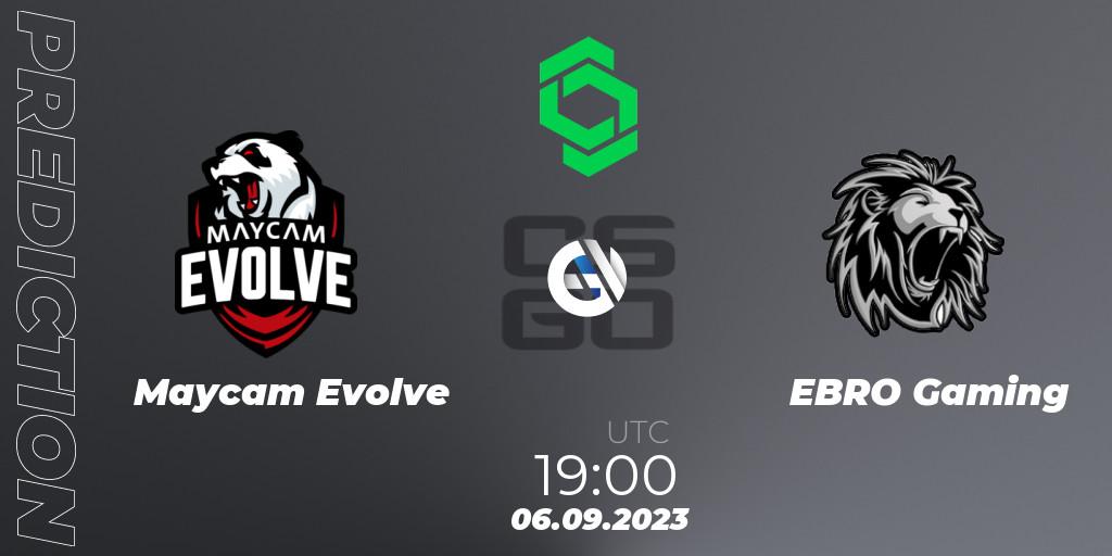 Pronóstico Maycam Evolve - EBRO Gaming. 06.09.2023 at 19:00, Counter-Strike (CS2), CCT South America Series #11: Closed Qualifier