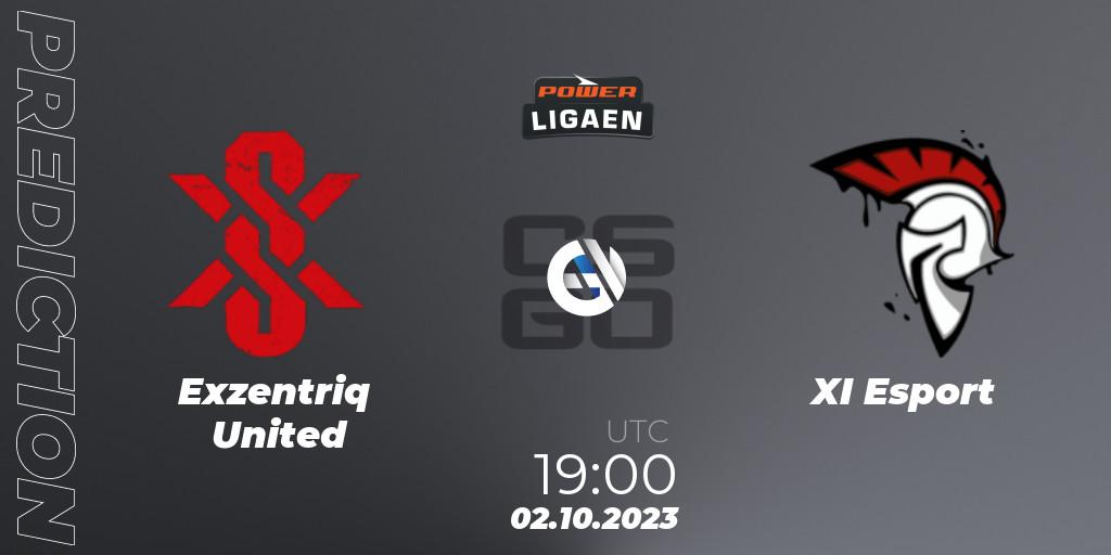 Pronóstico Exzentriq United - XI Esport. 02.10.2023 at 18:00, Counter-Strike (CS2), POWER Ligaen Season 24 Finals