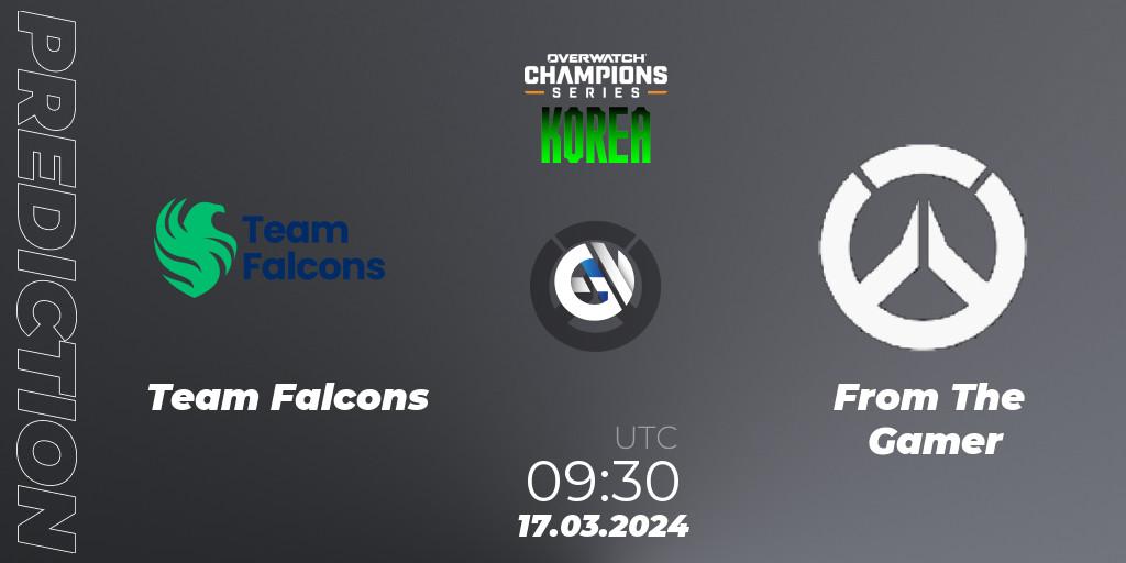 Pronóstico Team Falcons - From The Gamer. 17.03.2024 at 09:30, Overwatch, Overwatch Champions Series 2024 - Stage 1 Korea