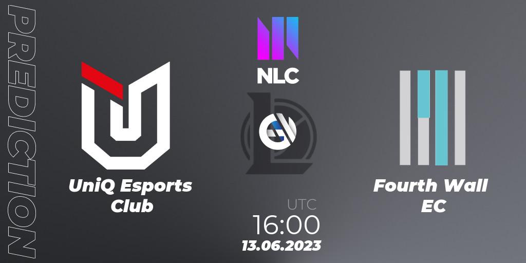Pronóstico UniQ Esports Club - Fourth Wall EC. 13.06.2023 at 16:00, LoL, NLC Summer 2023 - Group Stage
