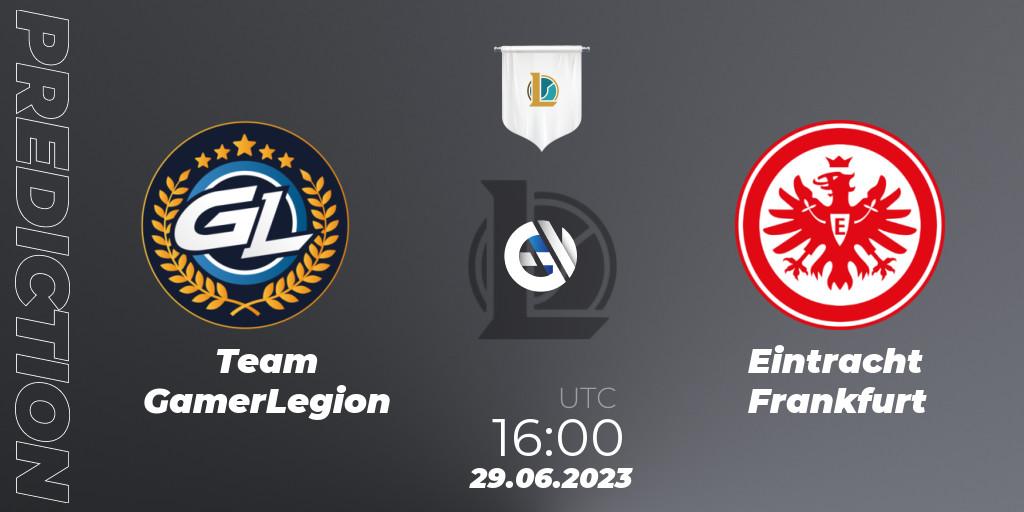 Pronóstico Team GamerLegion - Eintracht Frankfurt. 29.06.2023 at 19:00, LoL, Prime League Summer 2023 - Group Stage