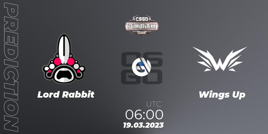 Pronóstico Lord Rabbit - Wings Up. 19.03.2023 at 06:00, Counter-Strike (CS2), Baidu Cup Invitational #2