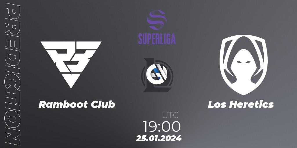 Pronóstico Ramboot Club - Los Heretics. 25.01.2024 at 19:00, LoL, Superliga Spring 2024 - Group Stage
