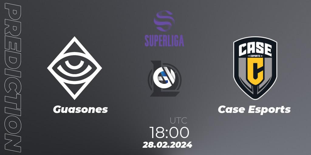 Pronóstico Guasones - Case Esports. 28.02.2024 at 18:00, LoL, Superliga Spring 2024 - Group Stage