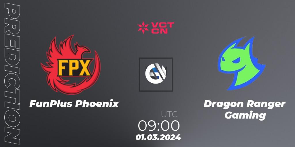 Pronóstico FunPlus Phoenix - Dragon Ranger Gaming. 01.03.24, VALORANT, VCT 2024: China Kickoff