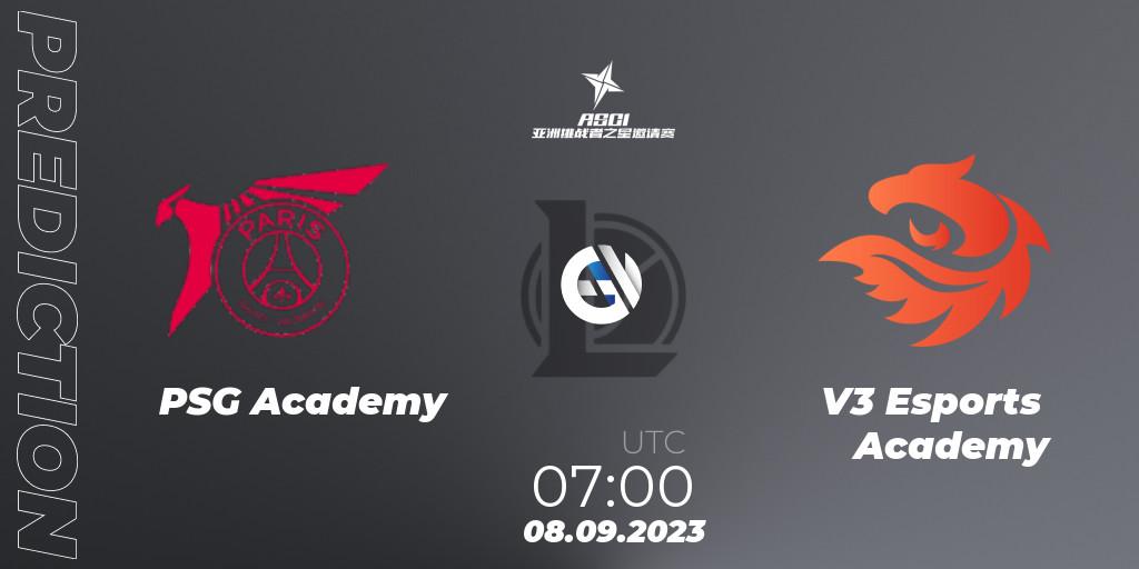 Pronóstico PSG Academy - V3 Esports Academy. 08.09.2023 at 07:00, LoL, Asia Star Challengers Invitational 2023