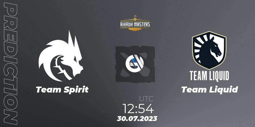 Pronóstico Team Spirit - Team Liquid. 30.07.23, Dota 2, Riyadh Masters 2023
