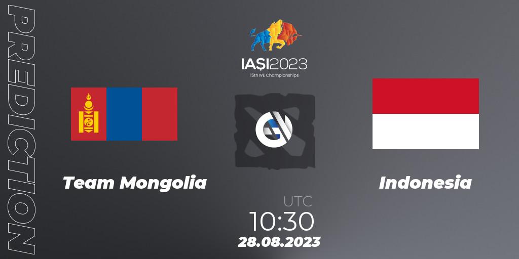 Pronóstico Team Mongolia - Indonesia. 28.08.23, Dota 2, IESF World Championship 2023