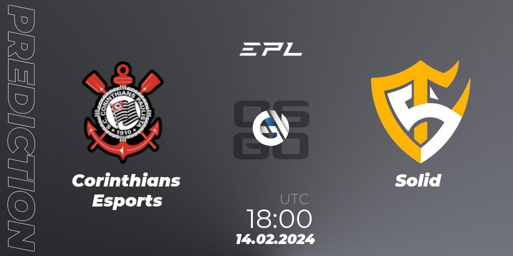 Pronóstico Corinthians Esports - Solid. 14.02.2024 at 18:00, Counter-Strike (CS2), EPL World Series Americas Season 6