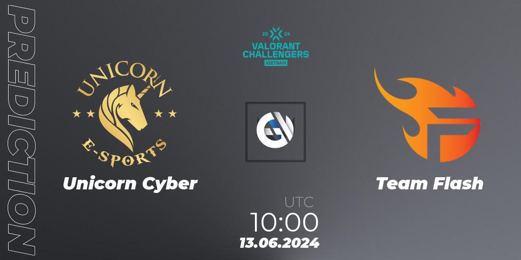 Pronóstico Unicorn Cyber - Team Flash. 13.06.2024 at 10:00, VALORANT, VALORANT Challengers 2024: Vietnam Split 2