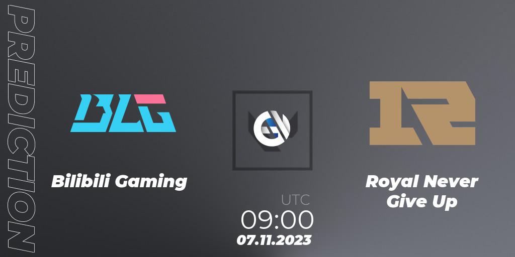 Pronóstico Bilibili Gaming - Royal Never Give Up. 07.11.23, VALORANT, VALORANT China Evolution Series Act 3: Heritability - Play-In