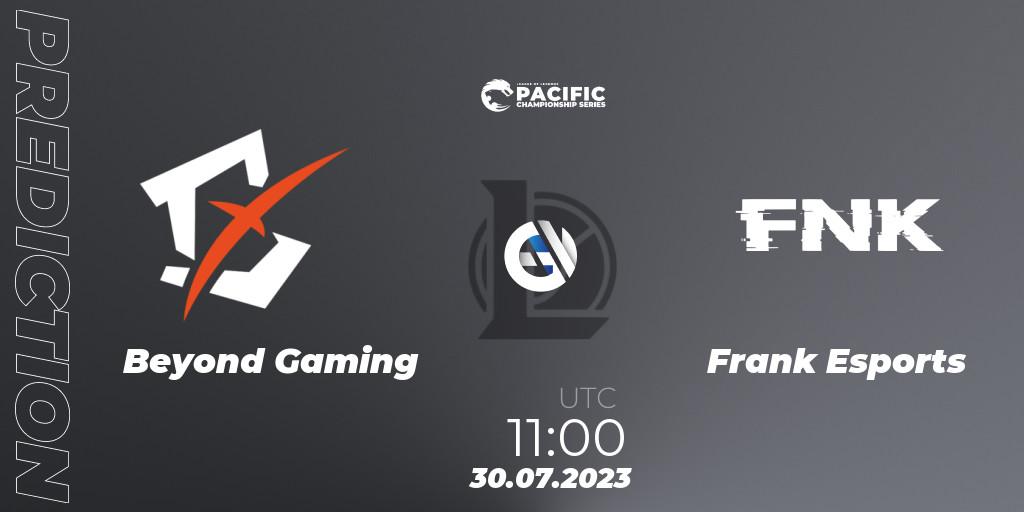 Pronóstico Beyond Gaming - Frank Esports. 30.07.2023 at 11:00, LoL, PACIFIC Championship series Group Stage