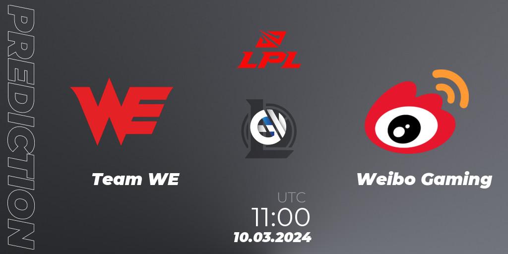 Pronóstico Team WE - Weibo Gaming. 10.03.2024 at 11:00, LoL, LPL Spring 2024 - Group Stage
