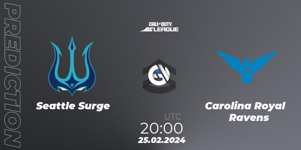 Pronóstico Seattle Surge - Carolina Royal Ravens. 25.02.2024 at 20:00, Call of Duty, Call of Duty League 2024: Stage 2 Major Qualifiers